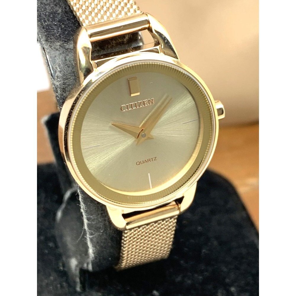 Citizen Women's Watch EZ7003-51X Quartz Rose Gold Mesh Band Steel Petite 26mm - Picture 11 of 12